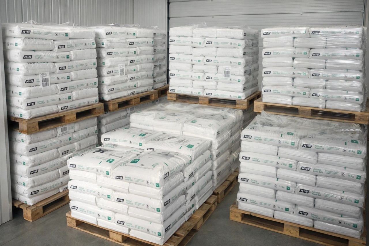 Uložení sypké krmné soli do směsí